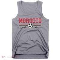 Morocco MAR 1955 Futbol World Soccer Crest Tank Top thumb 0