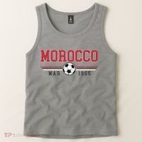 Morocco MAR 1955 Futbol World Soccer Crest Tank Top thumb 2