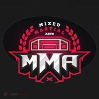 MMA - Mix Martial Arts Logo USA-Made Doggie Bandana thumb 2