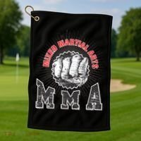 MMA Retro Punch Golf Towel thumb 1