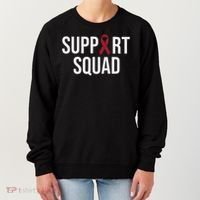 Multiple Myeloma Awareness Burgundy Ribbon Support Squad Women's Sweatshirt thumb 0