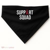 Multiple Myeloma Awareness Burgundy Ribbon Support Squad USA-Made Doggie Bandana thumb 0
