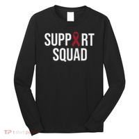 Multiple Myeloma Awareness Burgundy Ribbon Support Squad Long Sleeve Shirt thumb 0