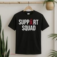 Multiple Myeloma Awareness Burgundy Ribbon Support Squad T-Shirt thumb 2