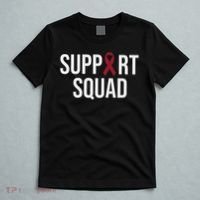 Multiple Myeloma Awareness Burgundy Ribbon Support Squad T-Shirt thumb 5
