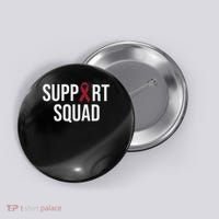 Multiple Myeloma Awareness Burgundy Ribbon Support Squad Button thumb 0