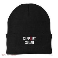 Multiple Myeloma Awareness Burgundy Ribbon Support Squad Beanie thumb 0