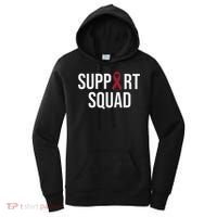Multiple Myeloma Awareness Burgundy Ribbon Support Squad Women's Hoodie thumb 0