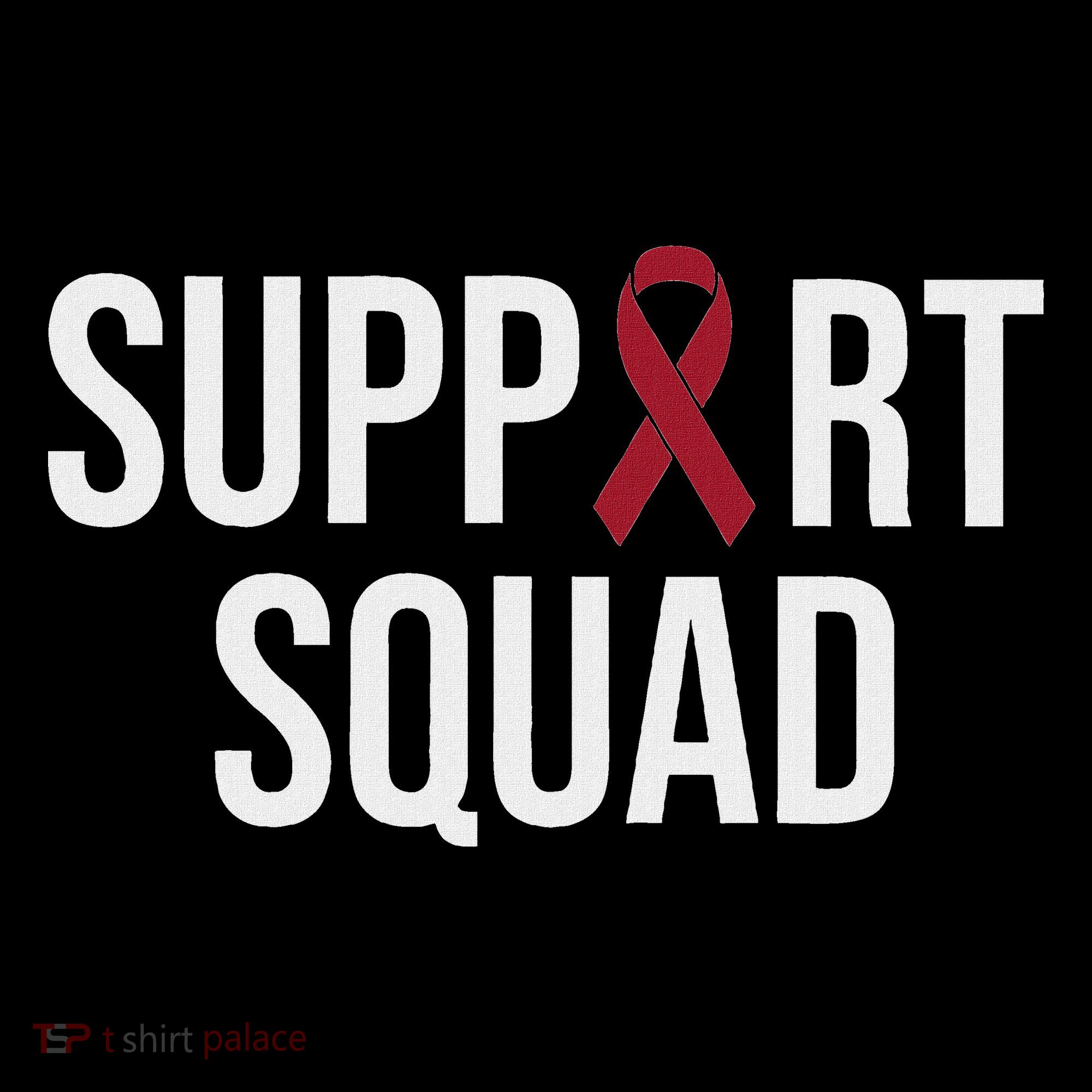 Multiple Myeloma Awareness Burgundy Ribbon Support Squad Women's Hoodie