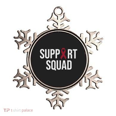 Multiple Myeloma Awareness Burgundy Ribbon Support Squad Ornament