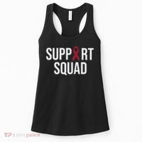 Multiple Myeloma Awareness Burgundy Ribbon Support Squad Women's Tank Top thumb 0