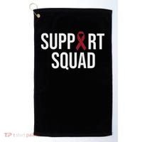Multiple Myeloma Awareness Burgundy Ribbon Support Squad Golf Towel thumb 0