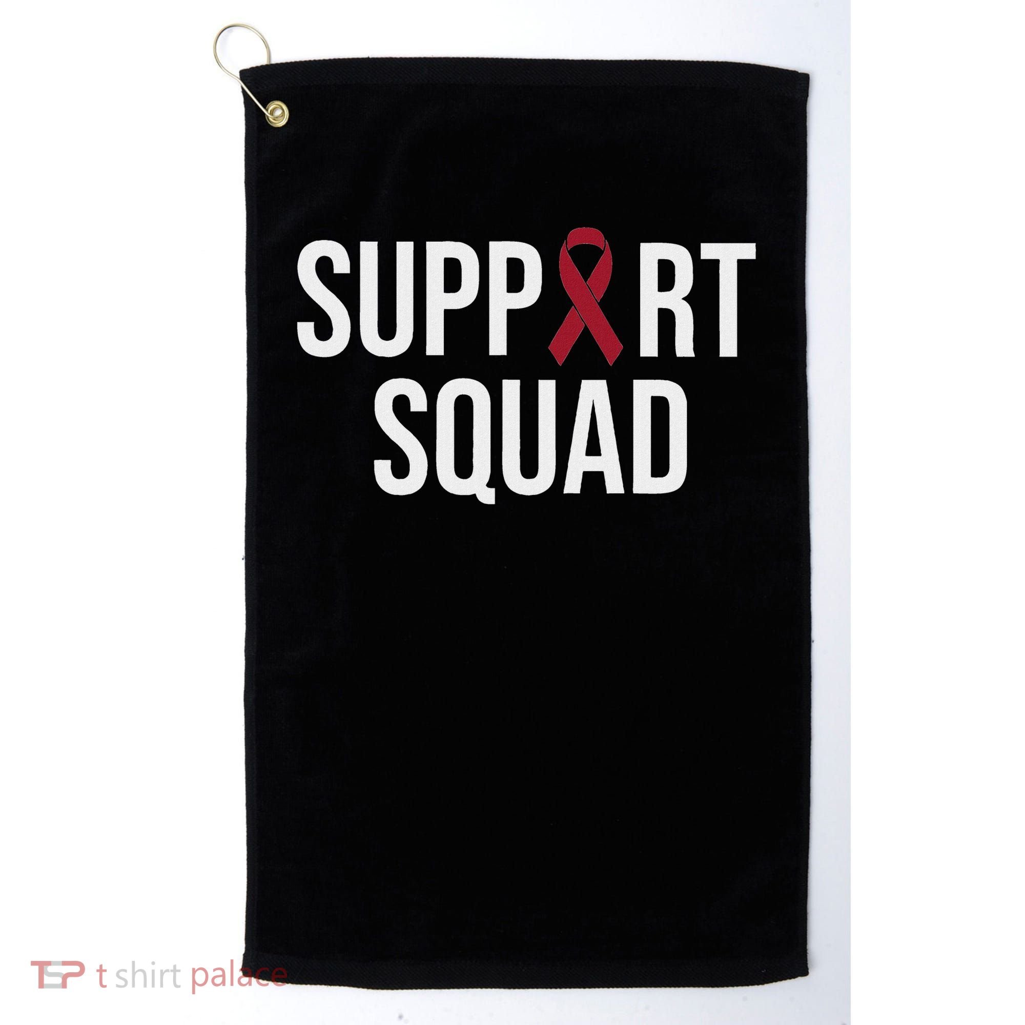 Multiple Myeloma Awareness Burgundy Ribbon Support Squad Golf Towel