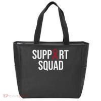 Multiple Myeloma Awareness Burgundy Ribbon Support Squad Tote Bag thumb 0