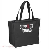 Multiple Myeloma Awareness Burgundy Ribbon Support Squad Tote Bag thumb 2