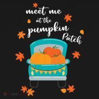 Meet Me At Pumpkin Patch Thanksgiving Truck Women's Hoodie thumb 2