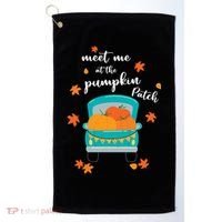 Meet Me At Pumpkin Patch Thanksgiving Truck Golf Towel thumb 0