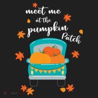 Meet Me At Pumpkin Patch Thanksgiving Truck Golf Towel thumb 3