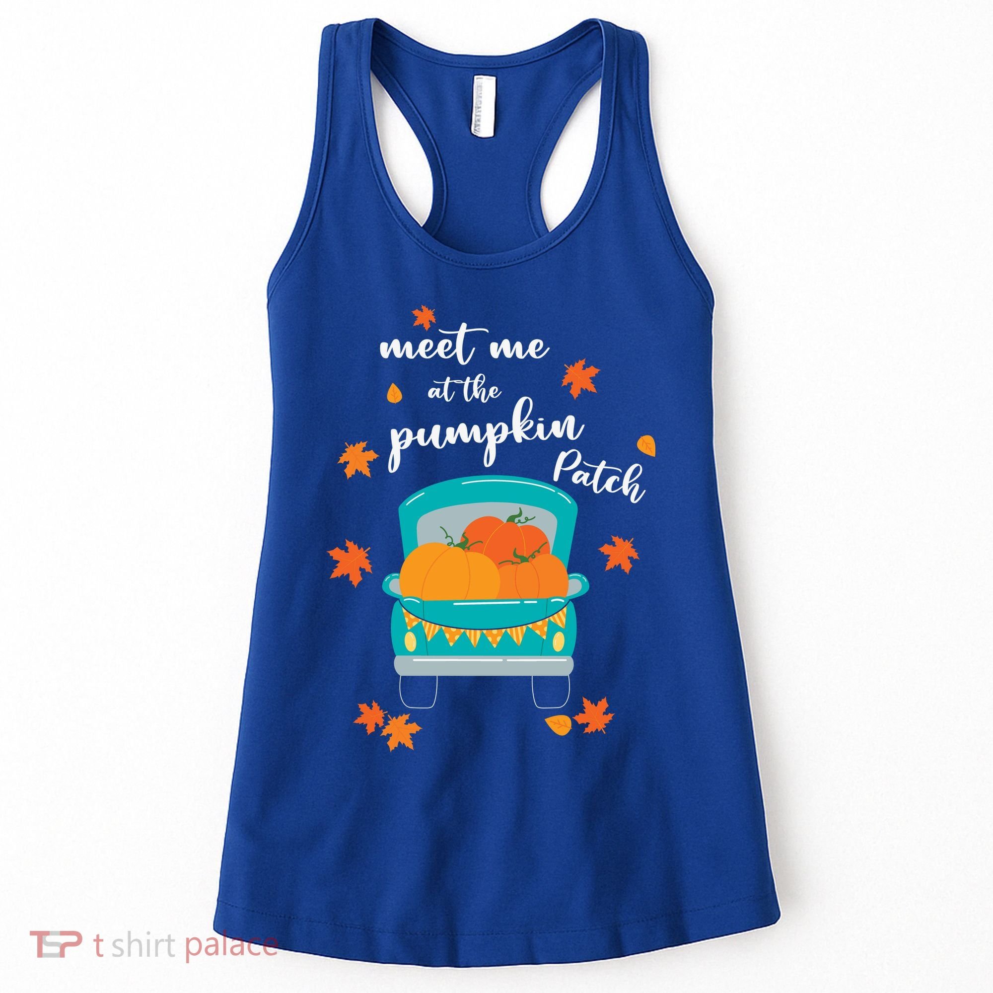 Meet Me At Pumpkin Patch Thanksgiving Truck Women's Tank Top
