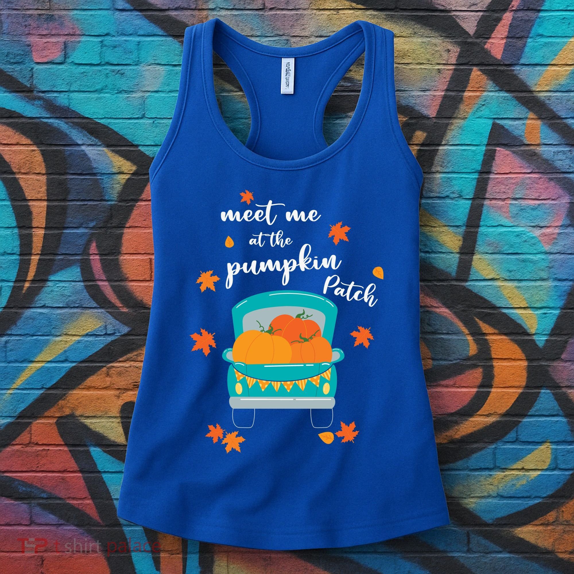 Meet Me At Pumpkin Patch Thanksgiving Truck Women's Tank Top