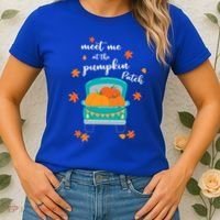 Meet Me At Pumpkin Patch Thanksgiving Truck Women's T-Shirt thumb 2