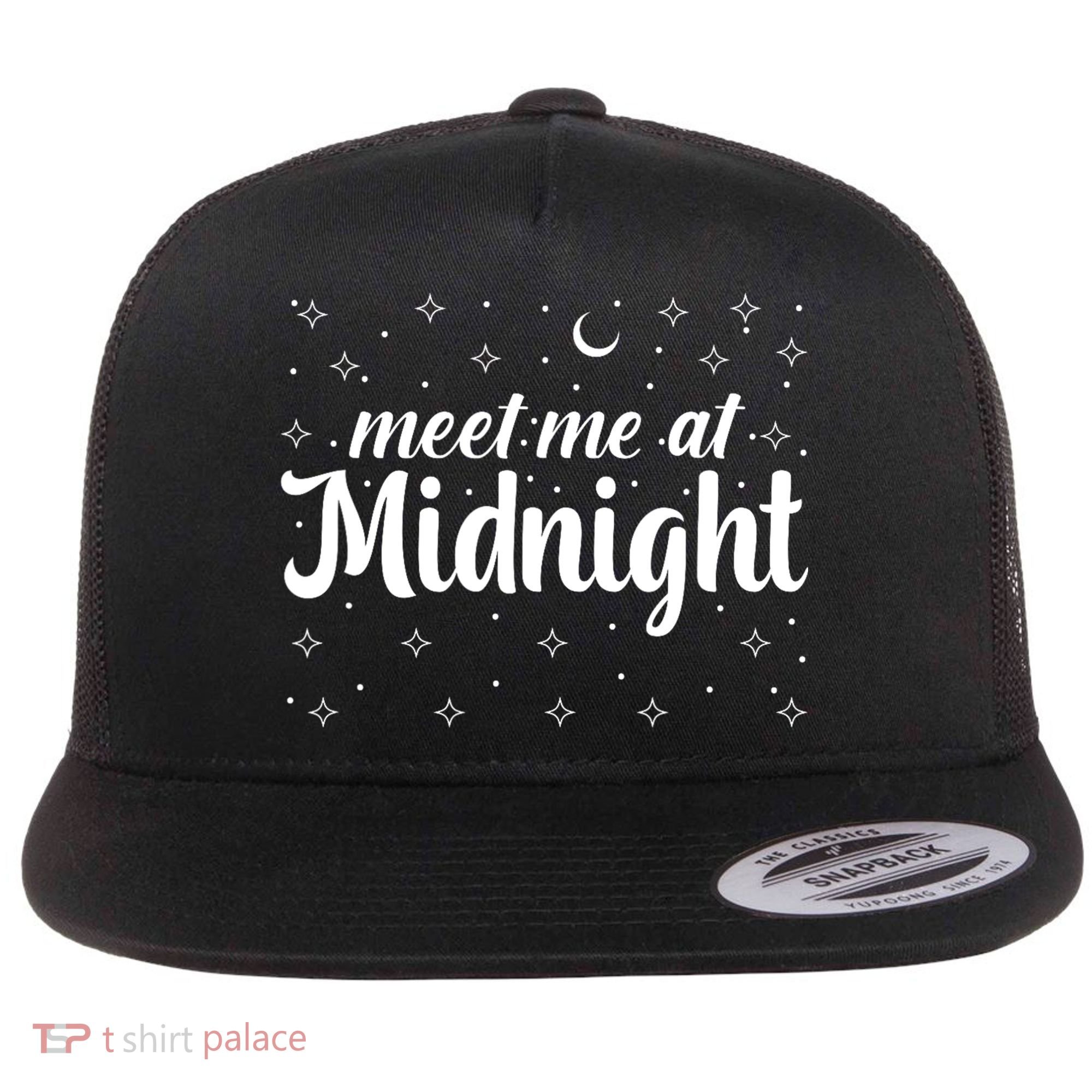 Meet Me At Midnight Flat Bill Trucker Hat
