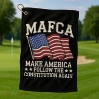 Mafca Make America Follow The Constitution Again Golf Towel thumb 1