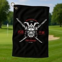 Mixed Martial Arts FIght Academy Samurai Warrior Golf Towel thumb 1