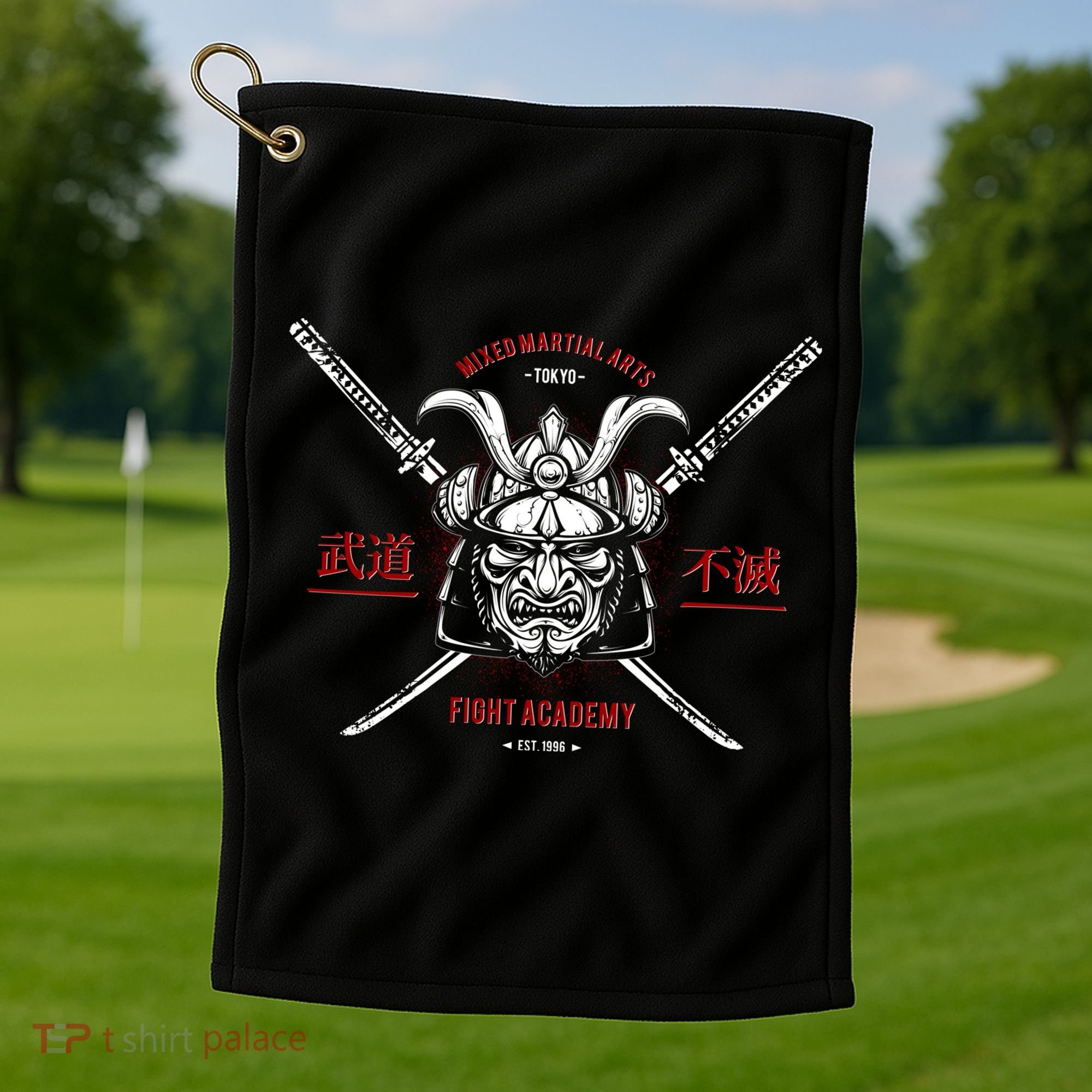 Mixed Martial Arts FIght Academy Samurai Warrior Golf Towel