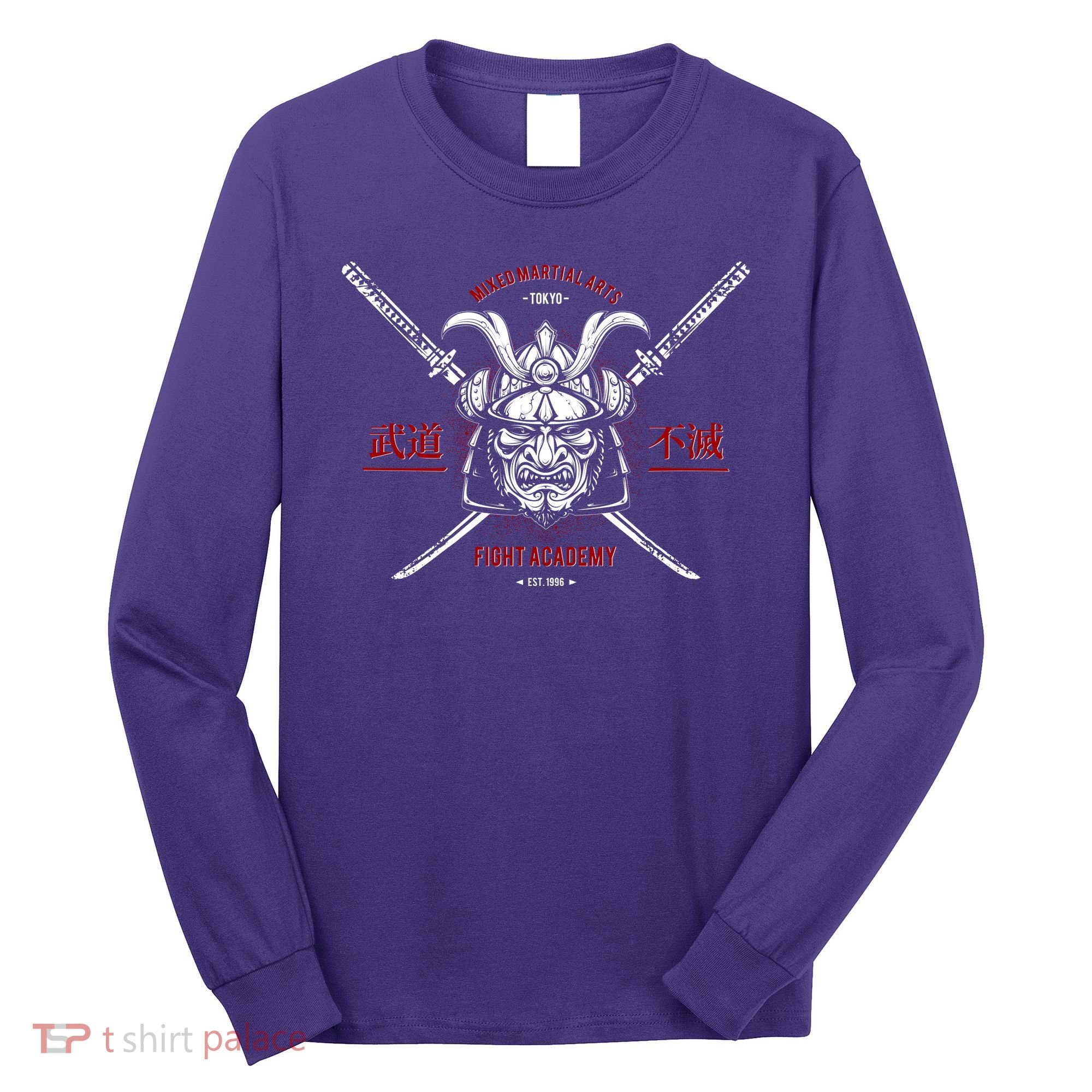 Mixed Martial Arts FIght Academy Samurai Warrior Long Sleeve Shirt
