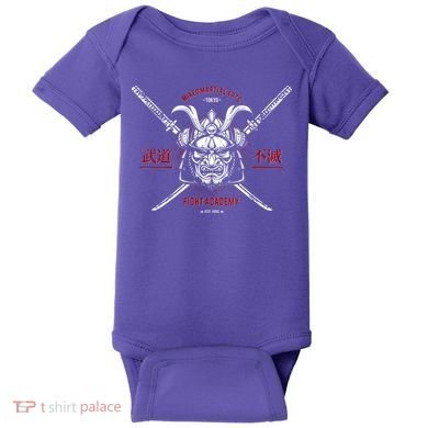 Mixed Martial Arts FIght Academy Samurai Warrior Baby Bodysuit