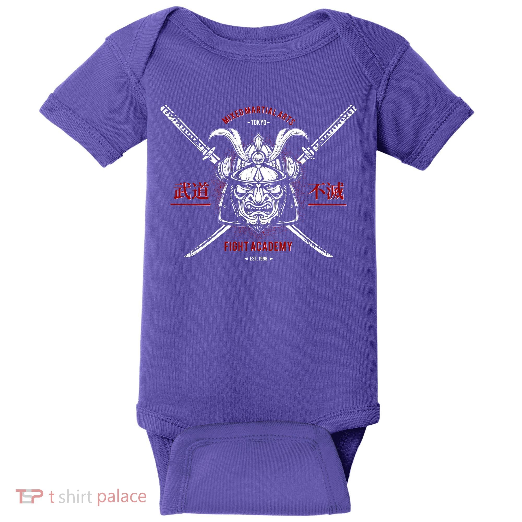 Mixed Martial Arts FIght Academy Samurai Warrior Baby Bodysuit