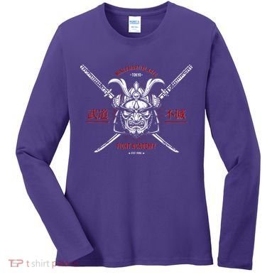 Mixed Martial Arts FIght Academy Samurai Warrior Women's Long Sleeve Shirt