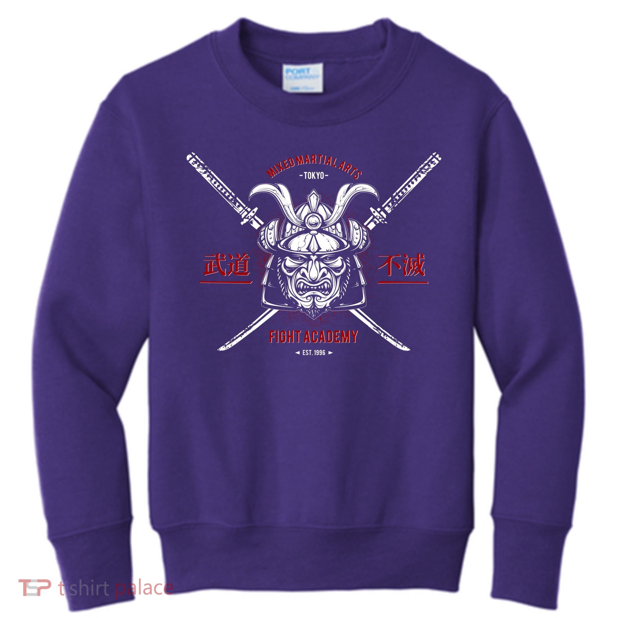 Mixed Martial Arts FIght Academy Samurai Warrior Kids Sweatshirt