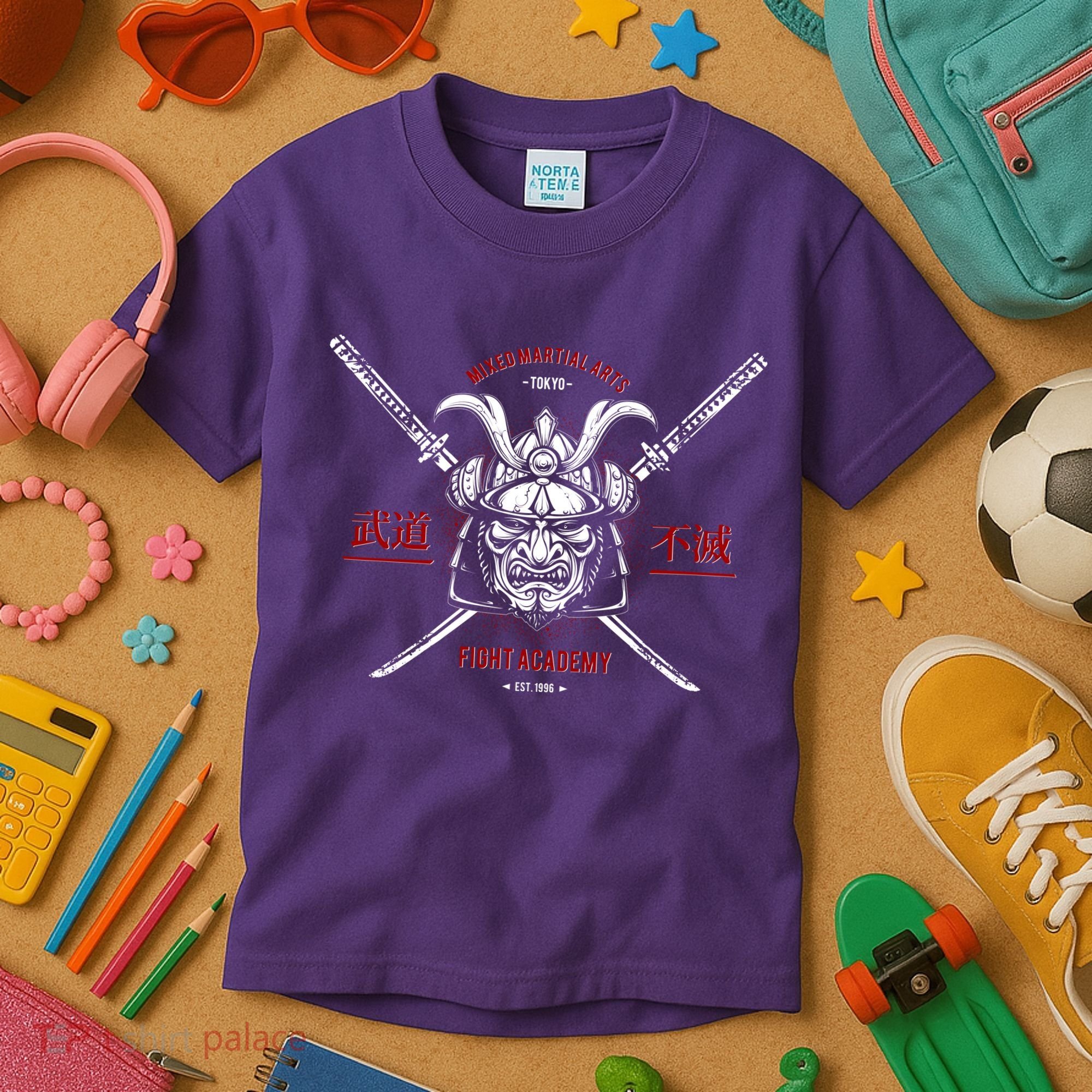Mixed Martial Arts FIght Academy Samurai Warrior Kids T-Shirt