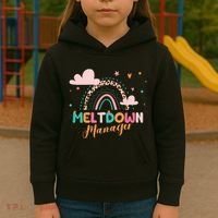 Meltdown Manager After School Daycare Provider Childcare Kids Hoodie thumb 3