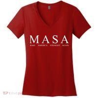 MASA Make America Straight Again Women's V-Neck T-Shirt thumb 0