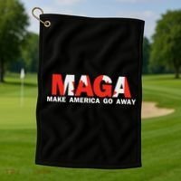 Maga Make America Go Away Canada Support Golf Towel thumb 1