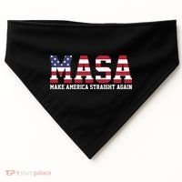 MASA Make America Straight Again USA Flag USA-Made Doggie Bandana thumb 0