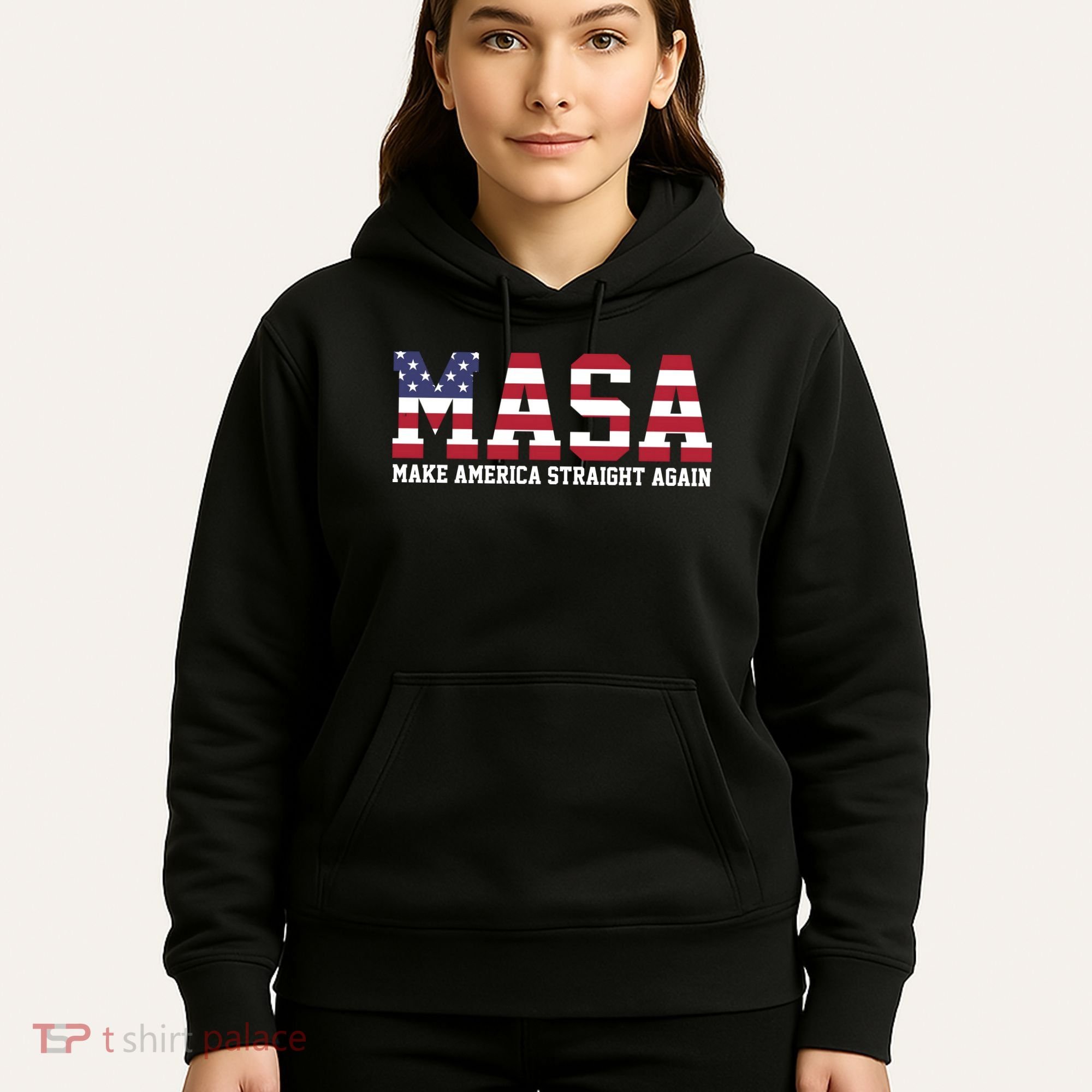 MASA Make America Straight Again USA Flag Hoodie