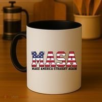 MASA Make America Straight Again USA Flag Coffee Mug thumb 4