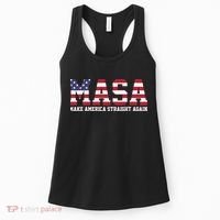 MASA Make America Straight Again USA Flag Women's Tank Top thumb 0