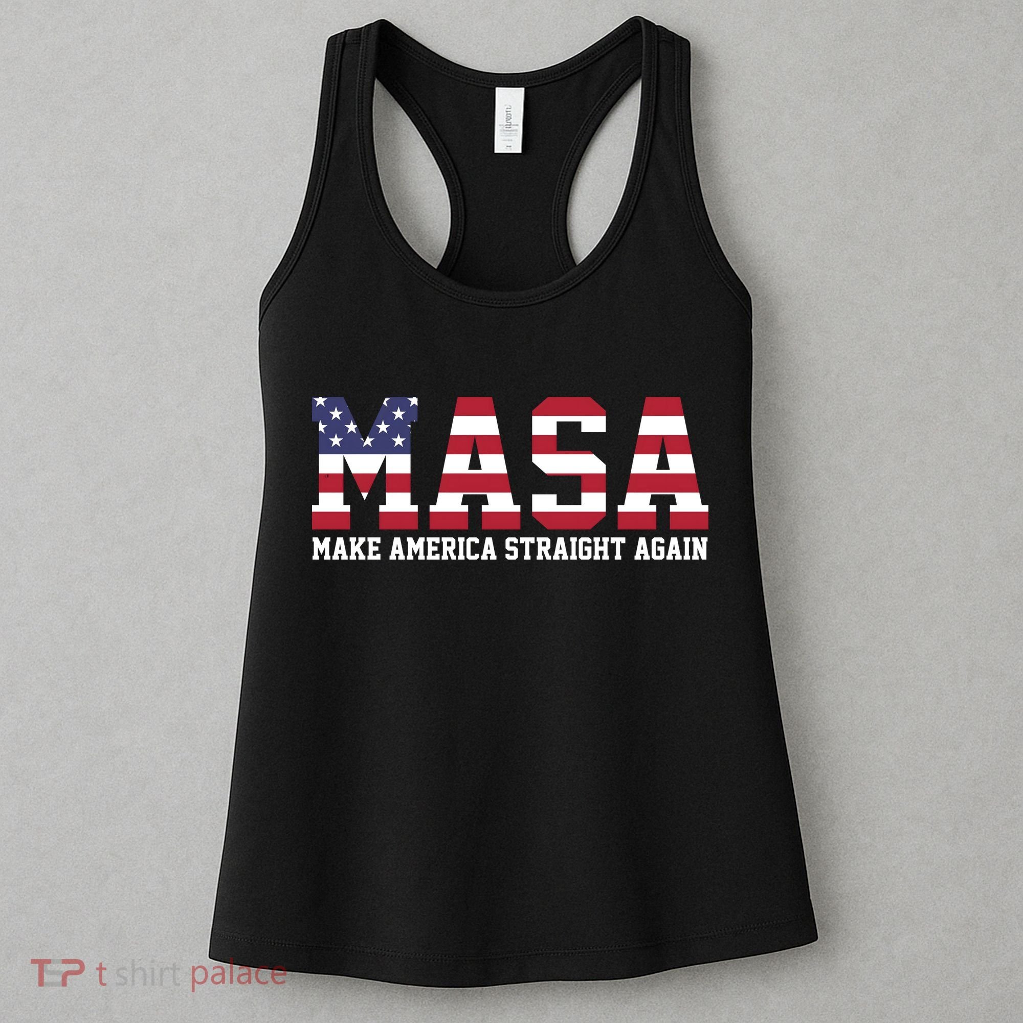 MASA Make America Straight Again USA Flag Women's Tank Top