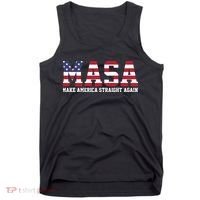 MASA Make America Straight Again USA Flag Tank Top thumb 0