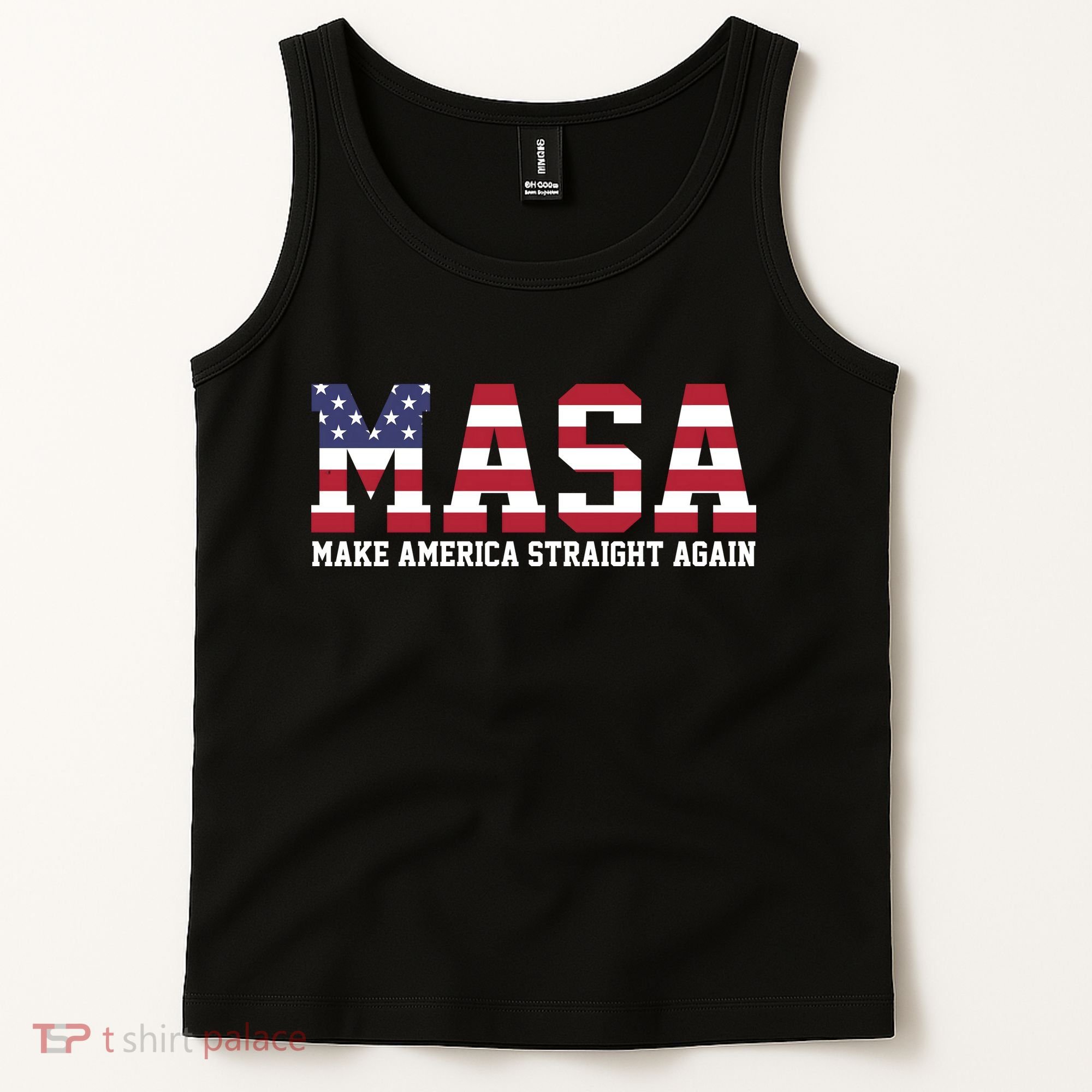 MASA Make America Straight Again USA Flag Tank Top