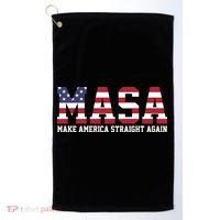 MASA Make America Straight Again USA Flag Golf Towel thumb 0