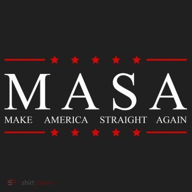MASA Make America Straight Again Logo Urban Oversized Heavyweight T-Shirt