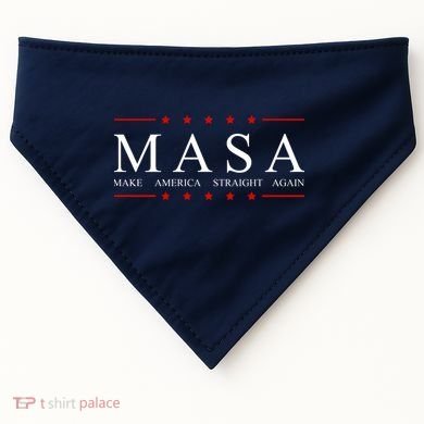 MASA Make America Straight Again Logo USA-Made Doggie Bandana
