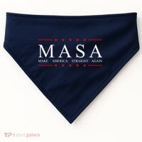 MASA Make America Straight Again Logo USA-Made Doggie Bandana thumb 0