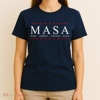 MASA Make America Straight Again Logo T-Shirt thumb 4
